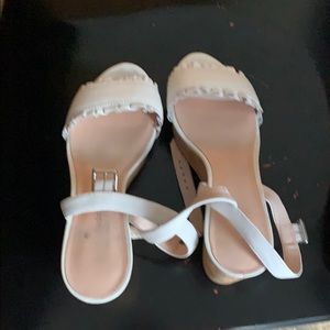 Size 8 Kate Spade white sandals